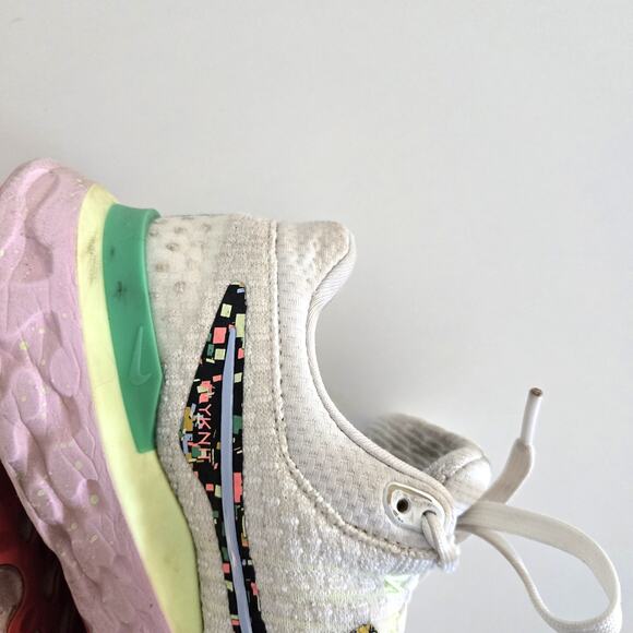 Nike React Infinity Run Flyknit 3 Running Shoes – White/Multicolor – Size 8.5 - Picture 10 of 11
